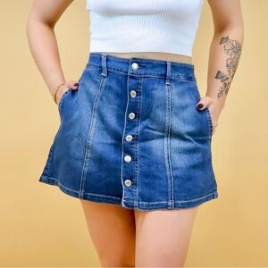 Blue Mini Denim Skirt - American Eagle